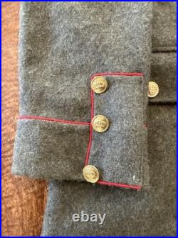 WWII German Army Waffenrock M07/10 Field Tunic Reproduction Coat Grey Size 40