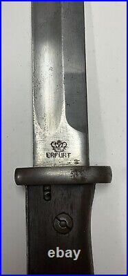 WWII German Bayonet S98/14 15 Erfurt W15