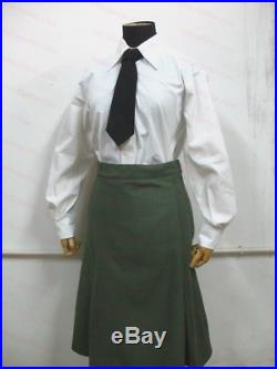 WWII German Elite Helferin Female Uniform Sets (Jacket Skirt Shirt Cap Tie) M