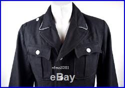 WWII German Elite M32 Officer Black Wool Tunic And Breeches Military Uniform M
