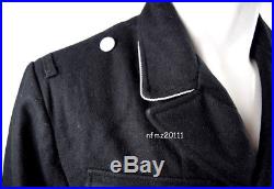 WWII German Elite M32 Officer Black Wool Tunic And Breeches Military Uniform XL