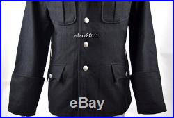 WWII German Elite M32 Officer Black Wool Tunic &Breeches Military Uniform XXXL