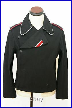 WWII German Elite officer panzer black wool wrap/jacket 2XL