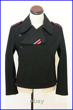 WWII German Elite panzer black wool wrap/jacket 2XL
