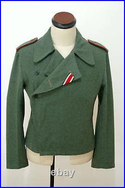 WWII German Heer assault gunner field wool wrap/jacket XL