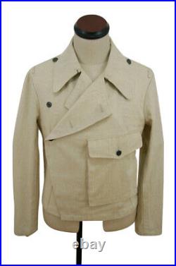 WWII German Heer panzer summer HBT off-white wrap/jacket type II 2XL