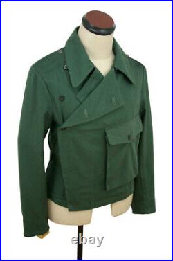 WWII German Heer panzer summer HBT reed green wrap/jacket type II 3XL