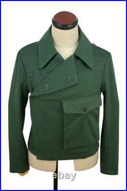 WWII German Heer panzer summer HBT reed green wrap/jacket type II S