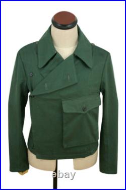 WWII German Heer panzer summer HBT reed green wrap/jacket type II XL