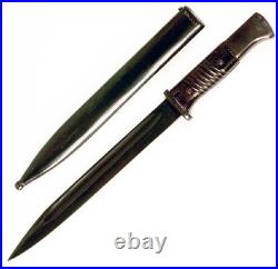 WWII German K98 Riffle Bayonet & Scabbard with Blued Steel 16