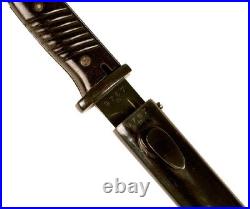 WWII German K98 Riffle Bayonet & Scabbard with Blued Steel 16