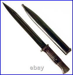 WWII German K98 Riffle Bayonet & Scabbard with Blued Steel 16