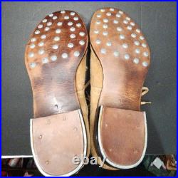 WWII German Knobelbecher Marschstiefel Rough Leather Lowcut Mens Boots Hobnails