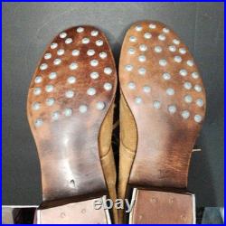 WWII German Knobelbecher Marschstiefel Rough Leather Lowcut Mens Boots Hobnails
