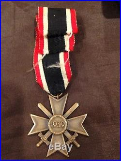 WWII German Luftwaffe Flak Badge and War Merit Cross Second Class Lot Authentic