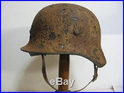 WWII German M35 Afrika Camo Helmet