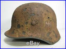 WWII German M35 Afrika Camo Helmet