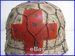 WWII German M35 Half Basket Chicken wire Winter Medic Helmet