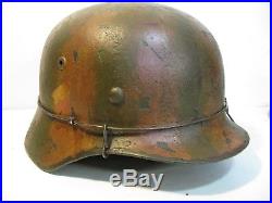 WWII German M35 Heer Normandy Camo Helmet