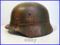 WWII German M35 Heer Normandy Camo Helmet