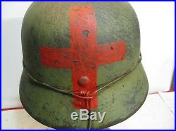 WWII German M35 Medic Helmet