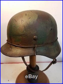 WWII German M35 Normandy Camo pattern Helmet