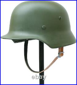 WWII German M35 Replica Steel Helmet withNet Cover Green Soldier Stahlhelm Gift