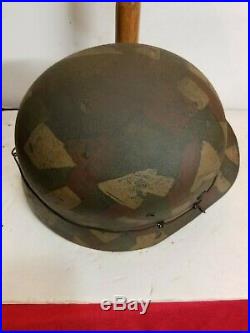 WWII German M35 Splinter Camo Helmet