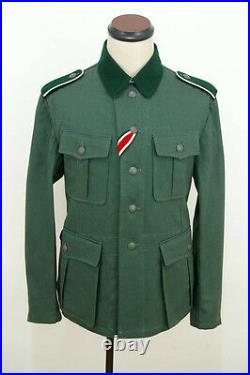 WWII German M36 EM summer HBT reed green field tunic 2XL