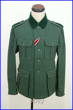 WWII German M36 EM summer HBT reed green field tunic L ONLY