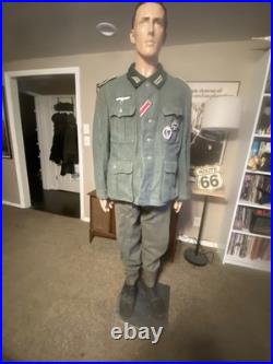 WWII German M36 Reproduction Reenactor Uniform Field Gear Equipment Large Lot