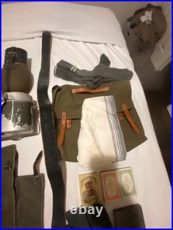 WWII German M36 Reproduction Reenactor Uniform Field Gear Equipment Large Lot