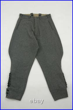 WWII German M36 officer stone grey wool breeches XL/38 ONLY