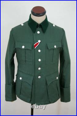 WWII German M36 officer summer HBT reed green field tunic 2XL ONLY