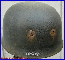WWII German M38 Fallschirmjäger Paratrooper Helmet ET71 58 liner Camo cover Band