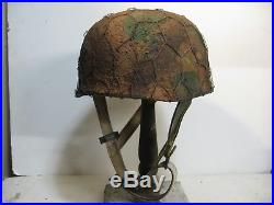 WWII German M38 Fallschirmjager Normandy Chickenwire Paratrooper Helmet
