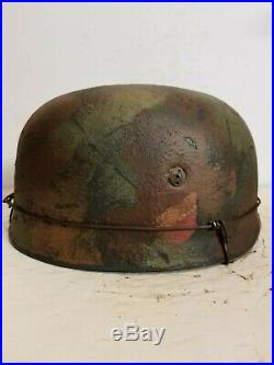 WWII German M38 Fallschirmjager Normandy Paratrooper Helmet
