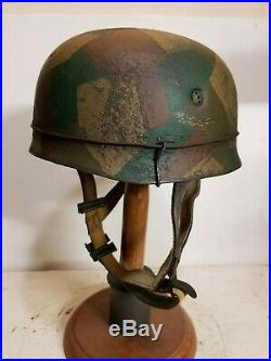 WWII German M38 Fallschirmjager Splinter Camo Paratrooper Helmet