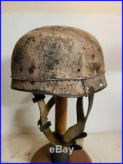 WWII German M38 Fallschirmjager Winter camo Paratrooper Helmet