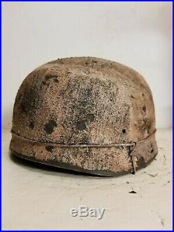 WWII German M38 Fallschirmjager Winter camo Paratrooper Helmet