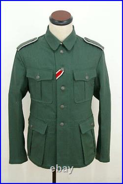 WWII German M40 EM summer HBT reed green field tunic XL ONLY