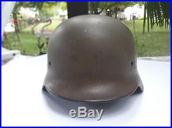 WWII German M40 helmet used by Norway untampered with Marked ET66