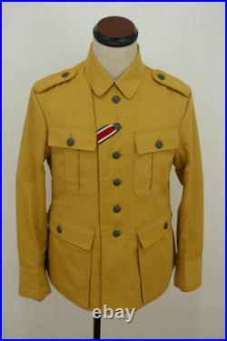 WWII German M41 Luftwaffe DAK/Tropical Afrikakorps sand field tunic XL