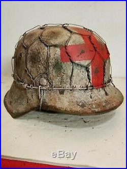 WWII German M42 Chicken wire Half basket Winter Medic Helmet