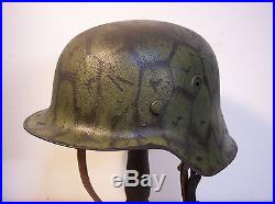 WWII German M42 Chickenwire Pattern Camo Helmet