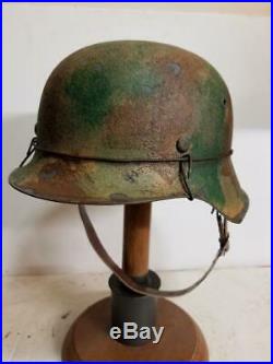 WWII German M42 Normandy Camo Helmet