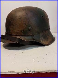 WWII German M42 Normandy Camo Helmet