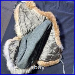 WWII German M42 Winter Fur Cap Walter Liller Berlin Authentic Rabbit Fur Hat