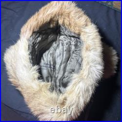 WWII German M42 Winter Fur Cap Walter Liller Berlin Authentic Rabbit Fur Hat