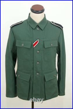 WWII German M43 elite summer HBT reed green field tunic M ONLY